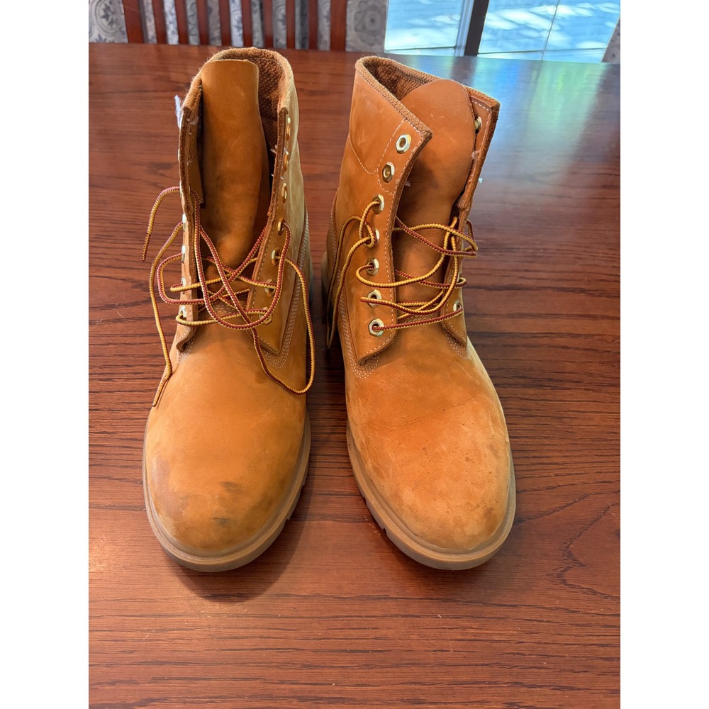Timberland Mens 10.5 W 6 Inch Premium Waterproof Boots Wheat Leather 10365